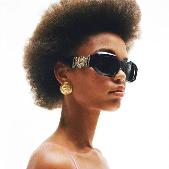 NEW Versace VE4425U MAXI MEDUSA BIGGIE GB1/87 Black Gray Unisex Sunglasses main image 5